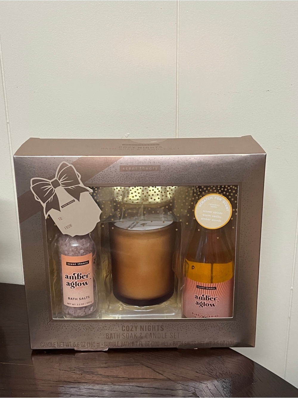 Cozy Nights Bubble Bath Soak & Candle Set
